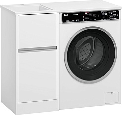 Misty Мебель для ванной с раковиной под стиральную машину Ингрид 100 L белая – фотография-6